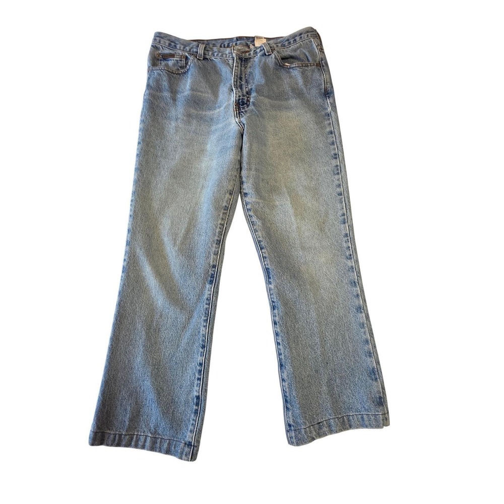 Calvin Klein Bootleg Jeans Double Stone Wash Vintage Size 13 Blue Denim 90s Y2K